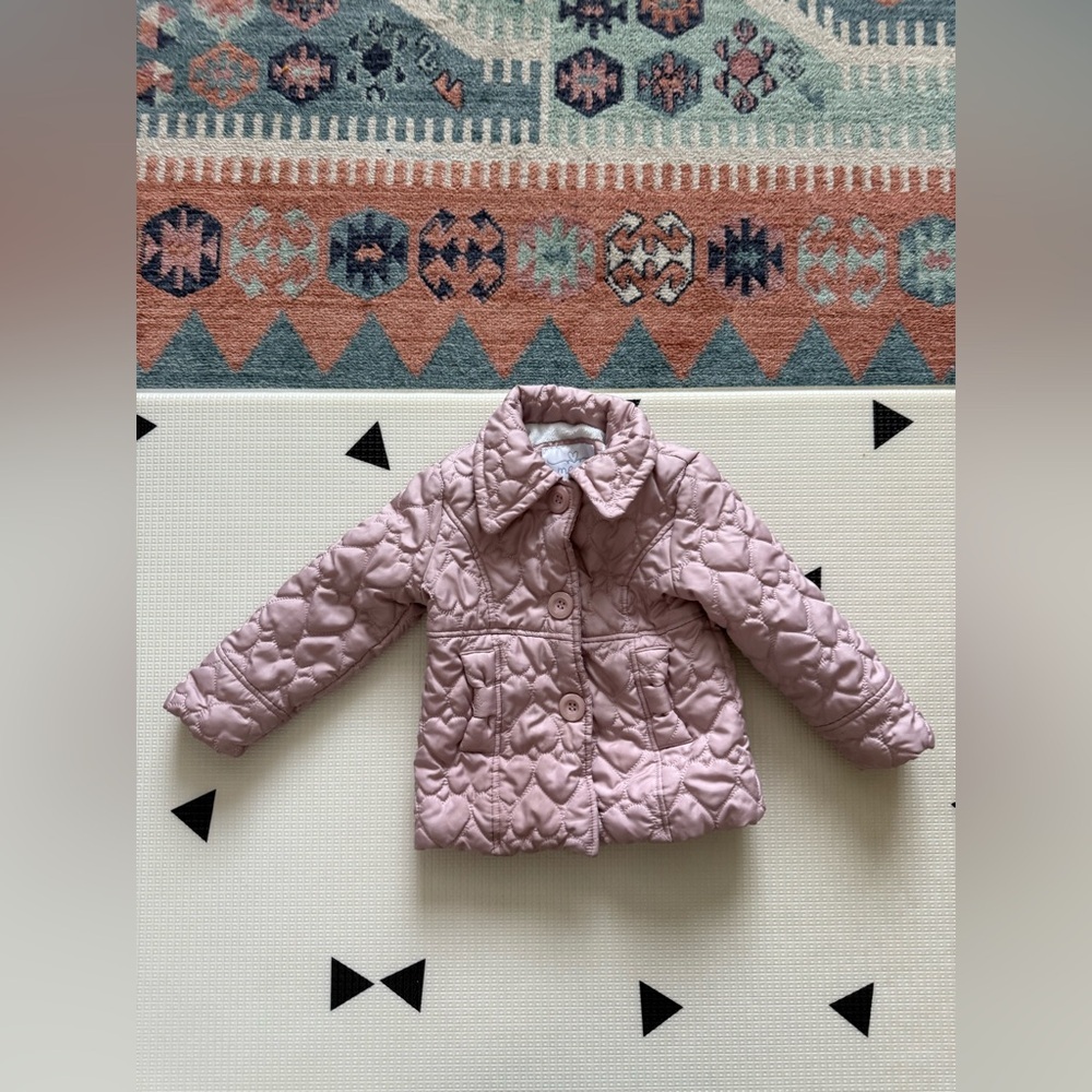 Maya Ray|Baby girl,toddler Quilted Pink Jacket•••blush rose,size 2T SUPER COZY - Picture 2 of 10